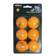 40MM 1 STAR 6 ORANGE TABLE TENNIS BALLS