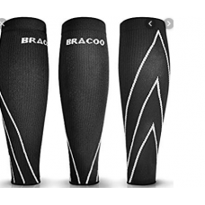 BRACOO COMPRESSION LEG SLEEVES YELLOW ACCENT