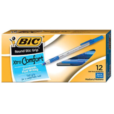 BIC ROUND STIC MED PEN BLUE