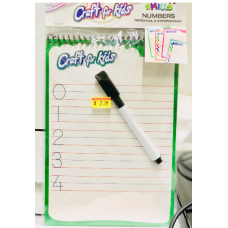 DRY ERASE SPRIAL WORKSHEET NUMBERS 4PK
