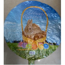 EASTER BASKET & BUNNY 18 MYLAR