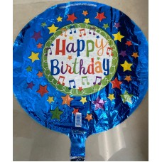 18' HAPPY BDAY STARS 2S FLAT
