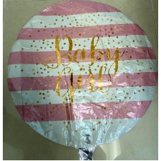 18" BABY GIRL PINK STRIPES