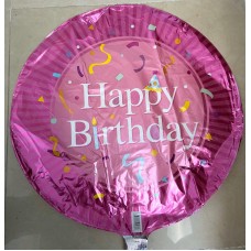 18" HAPPY BDAY PINK