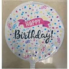 18" HBDAY SPARKLE BANNER HOLO