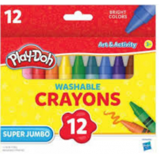 PLAY DOH SUPER JUMBO WASHABLE CRAYONS