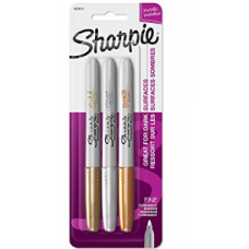 SHARPIE METALLIC GD/SLVR/BRNZE